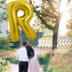 40 Inch Large Gold Letter R Balloons Helium Balloons Foil Mylar Big Balloons for Birthday Party Anniversary Supplies Decorati...