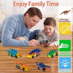 Dinosaur Toys 6 Pcs Pull Back Cars Dinosaur Toys for Kids 3-5 Toddler Boy Toys Age 3 4 5 and Up Dinosaur Car Toys for 3-7 Yea...