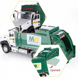 3 Pack Diecast Transport Vehicles Truck Toys Set Garbage Truck Tanker Truck Delivery Truck 1:50 Scale Pull Back Metal Model C...