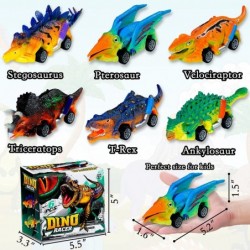 Dinosaur Toys 6 Pcs Pull Back Cars Dinosaur Toys for Kids 3-5 Toddler Boy Toys Age 3 4 5 and Up Dinosaur Car Toys for 3-7 Yea...