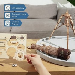 3D Wooden Puzzles Monocular Telescope Model Building DIY Science Kit Birthday Gift for Adults and Teens Cool Display Item $53...