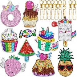 10 Sets 5D Diamond Painting Kits Keychain for Kids Make Your Own Diamond Art Kids Stickers Kit Paint by Number Gem Keychains ...