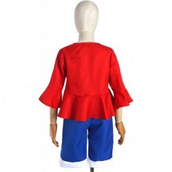 ONE PIECE Monkey D Luffy Costume Kids Luffy Red Shirt Cosplay Wano Outfits Dress Up for Halloween Comic Con $50.51 Kids' Cost...