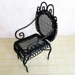 1/12 Scale Miniature Dollhouse Table Chairs Set Mini Table Chairs Dollhouse Furniture Accessories Decor Iron Table Chairs Gar...