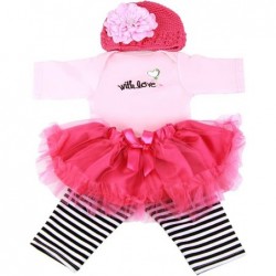 Reborn Baby Dolls Clothes Girl Tutu Skirt Outfits for 20-23 Inches Reborn Doll Baby Girl Clothing 4 Pices Sets $28.68 Doll Ac...