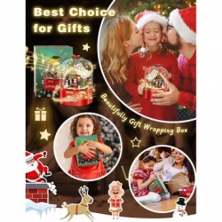 Christmas Music Box Building Block Kit with Auto Rotating Snow Play Christmas Music for Christmas New Year Gifts $29.26 Toy B...