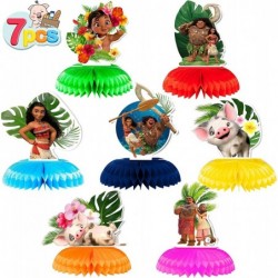 7Pcs Honeycomb Centerpieces for Moana Party Supplies Double Sided Table Birthday Decorations Centerpieces Party Favors Baby S...