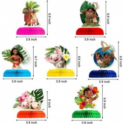 7Pcs Honeycomb Centerpieces for Moana Party Supplies Double Sided Table Birthday Decorations Centerpieces Party Favors Baby S...