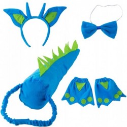 Dragon Tails - Dinosaur Costume - Dino Theme Party - Dress Up - Animal Tails (Blue Green & Yellow Tail) (4 Piece Blue Dragon ...