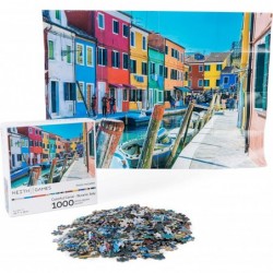 Colorful Canal - Burano Italy - 1000 Piece Jigsaw Puzzle $38.59 Jigsaw Puzzles