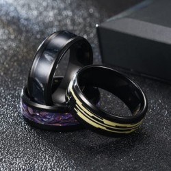 4PCS Rings for Men Black Ring Set Spinner Rings for Anxiety Stress Mens Fidget Band Rings Titanium Rings for Women Fidget Rin...