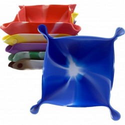 Board Game Storage Bowls 6-Pack | Folding Tray Accessory Holds Tabletop Bits Chits Pieces | Swirl Colors | Bonus Storage Bag ...