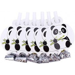 Panda Party Supplies 121 Pcs Panda Disposable Tableware Set with Panda Plates Cups Napkins Straws Banner Tablecloth Popcorn B...