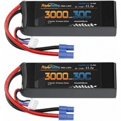 Powerhobby 3S 11.1V 3000mAh 30C Lipo Battery Pack w EC3 (2) Fits : Blade 350 QX QX2 QX3 Carbon-Z E-flite Apprentice Ultimate ...