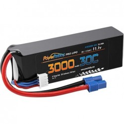 Powerhobby 3S 11.1V 3000mAh 30C Lipo Battery Pack w EC3 (2) Fits : Blade 350 QX QX2 QX3 Carbon-Z E-flite Apprentice Ultimate ...