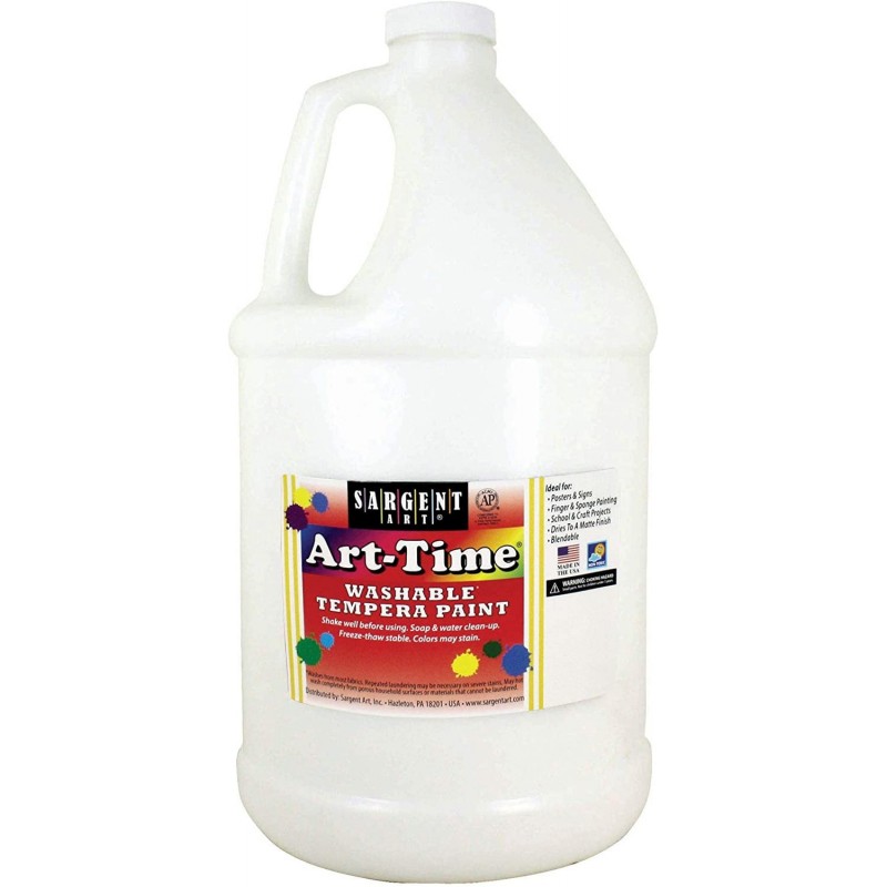 SAR173696 Washable Art-Time Tempera Paint White 1 Gallon $37.47 Kids' Drawing & Writing Boards