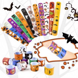 Halloween Party Favors Set Treat for Kids 12 Pack Goody Bags with Pencils Tattoo Stickers Slap Bracelets Stamps Erasers Hallo...