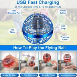 Flying Orb Ball 2022 Upgraded Rechargeable Flying Ball Hover Ball Magic 360°Rotating Drone Flying Spinner Space Boomerang Bal...