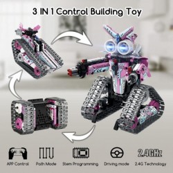 Remote Control Robot Building Kits Remote & APP Controlled 3-in-1 RC Robot/Tracked Car/Tank for Boys Girls Ages 6 7 8 9 10+ Y...