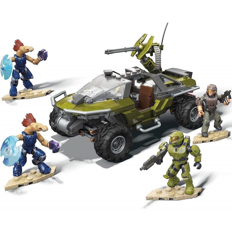 Construx Halo Warthog Rally Vehicle Halo Infinite Construction Set with Master Chief Character Figure Building Toys for Kids ...