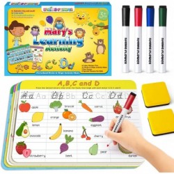 Educational Learn to Write Game for Age of 3 4 5+ Years Old Boys Girls - Preschool Learning Toys - 12 Reusable Activity Mats ...