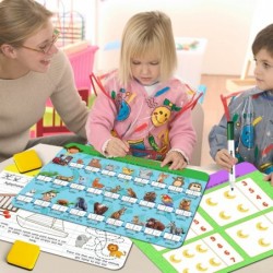 Educational Learn to Write Game for Age of 3 4 5+ Years Old Boys Girls - Preschool Learning Toys - 12 Reusable Activity Mats ...