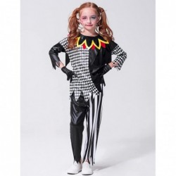 Clown Costume Parents and Kids Halloween Sinister Jester Funny Role Play Dree Up for Family Theme Party $45.60 Kids' Costumes