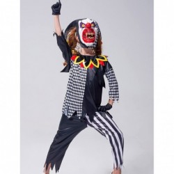 Clown Costume Parents and Kids Halloween Sinister Jester Funny Role Play Dree Up for Family Theme Party $45.60 Kids' Costumes