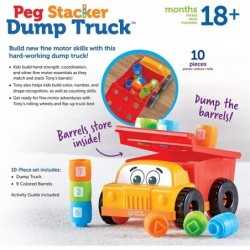 Tony the Peg Stacker Dump Truck - 10 Pieces Ages 18+ months Fine Motor Skills Toy for Toddlers Preschool Toys $24.02 Early De...