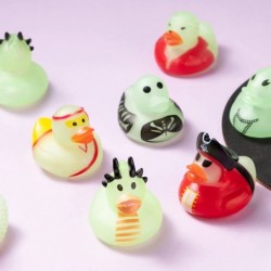 JOYIN 12 PCS Halloween Rubber Duckies Toy 6 Design Glow in The Dark for Bath Shower Classroom Incentive Halloween Party Favor...