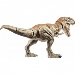 Jurassic World Bite 'n Fight Tyrannosaurus Rex in Larger Size with Realistic Sculpting Articulation and Dual-Button Activatio...