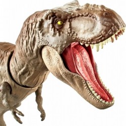 Jurassic World Bite 'n Fight Tyrannosaurus Rex in Larger Size with Realistic Sculpting Articulation and Dual-Button Activatio...