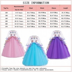 Girls Unicorn Birthday Princess Long Sleeve Wedding Pageant Party Maxi Dress Halloween Carnival Costume w/Headband $43.87 Kid...