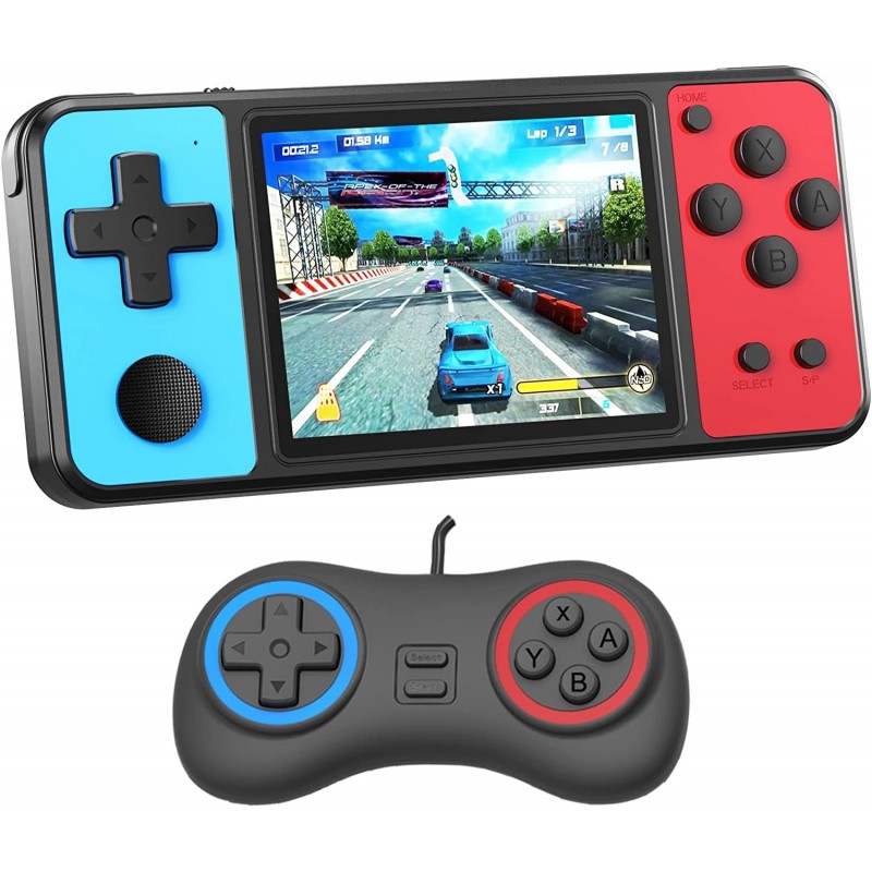 Handheld Game Console for Kids Aldults Preloaded 270 Classic Retro Games with 3.0'' Color Display and Gamepad Rechargeable Ar...