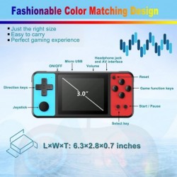 Handheld Game Console for Kids Aldults Preloaded 270 Classic Retro Games with 3.0'' Color Display and Gamepad Rechargeable Ar...