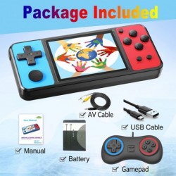 Handheld Game Console for Kids Aldults Preloaded 270 Classic Retro Games with 3.0'' Color Display and Gamepad Rechargeable Ar...