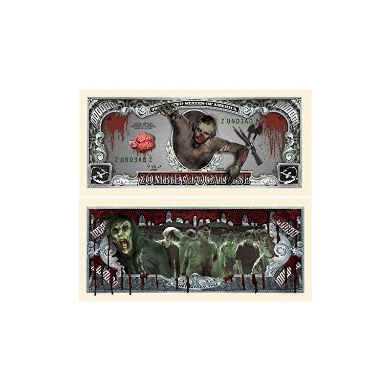 Zombie Million Dollar Bills - Pack of 10 $18.38 Gags & Practical Joke Toys