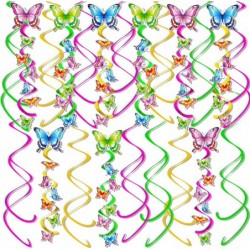 Summer Spring Butterfly Party Supplies 21 Pack Butterfly Hanging Swirl Party Decor for Kids Butterfly Birthday Baby Shower De...