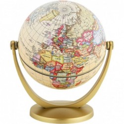 Mini Antique Globe 4-inch / 10 cm - Swivels in All Directions Educational Decorative Unique Small World Desktop Vintage (Mini...