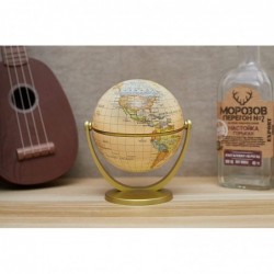 Mini Antique Globe 4-inch / 10 cm - Swivels in All Directions Educational Decorative Unique Small World Desktop Vintage (Mini...