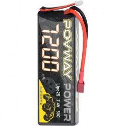 7200mAh 2S RC LiPo Battery 50C 7.4V High Capacity Hard Case with T Plug for RC Cars RC Truck RC Helicopter Drone Quadcopter (...