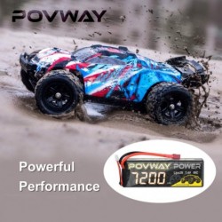 7200mAh 2S RC LiPo Battery 50C 7.4V High Capacity Hard Case with T Plug for RC Cars RC Truck RC Helicopter Drone Quadcopter (...