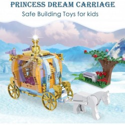 Friends Princess Carriage Building Toys Dream Pumpkin Royal Carriage with Horse Fairy Play Set Creative Gifts for Girls Kids ...