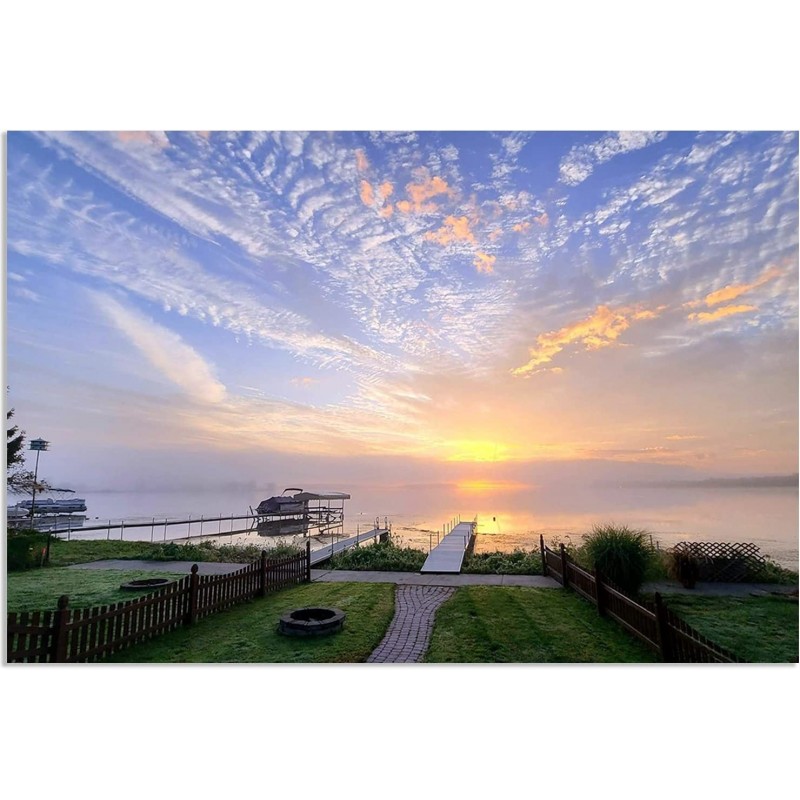 1000 Piece Jigsaw Puzzles for Adults Lake Oneida Morning Sunrise Jigsaw Puzzles 1000 Pieces Home Decoration Puzzle for Family...