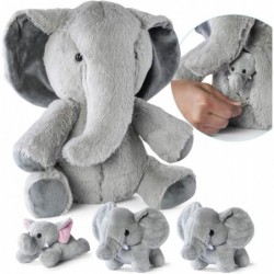 Carry Along Plush Elephant with 3 Little Plush Baby Elephants - 4 Piece Soft Stuffed Animals Playset $33.83 Stuffed Animals &...