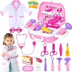 Kids Doctor Kit for Girls Pink Doctors kit for Kids 22 Pieces Doctor Play Gift for Kids Medical Toys Set with Roleplay Doctor...