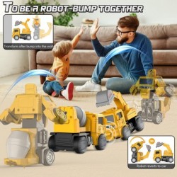 Construction Toys for 3 4 5 6 Year Old Boys Transform Robot Kids Toys Friction Powered Toy Trucks Vehicles Toddler Toys Cars ...