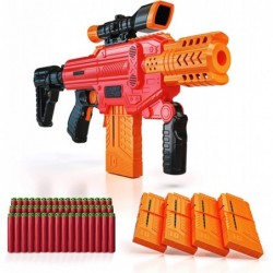 Spectrum Motorized Clip-Fed Blaster Dart Blaster Toy Foam Blaster Set Battery Powered for Kids Teens and Adults Five 10-Round...