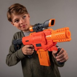 Spectrum Motorized Clip-Fed Blaster Dart Blaster Toy Foam Blaster Set Battery Powered for Kids Teens and Adults Five 10-Round...