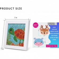 5D Diamond Painting Kits for Kids - Gem Art Turtle with Wooden Frame and 12pcs Diamond Stickers $23.07 Craft Kits